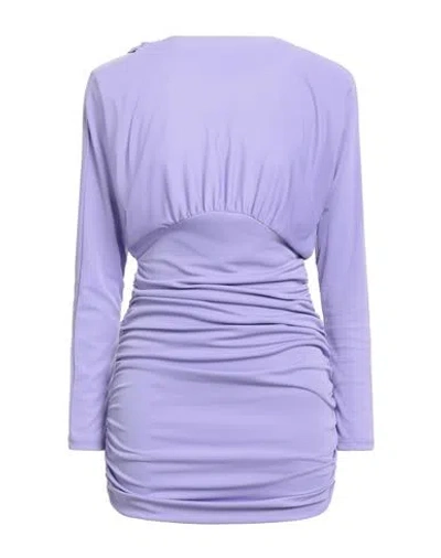 The Lulù Woman Mini Dress Lilac Size M Polyester, Elastane