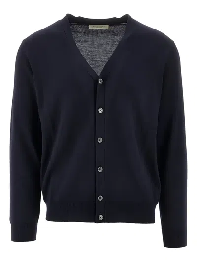 The M Buttoned Cardigan In Blue