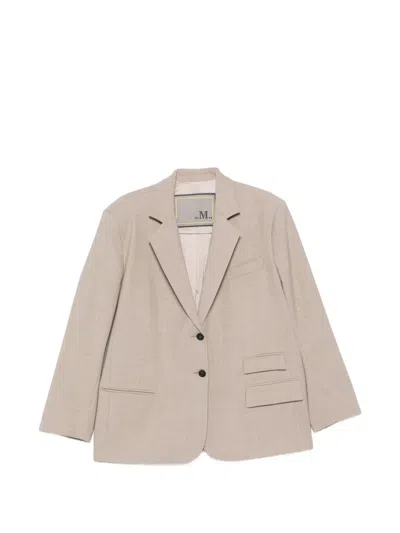 The M Carmen Single-breasted Blazer In 뉴트럴