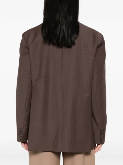 The M Carmen Single-breasted Blazer In Brown