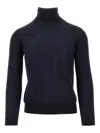 The M Dolcevita Turtleneck Knitwear In Blue