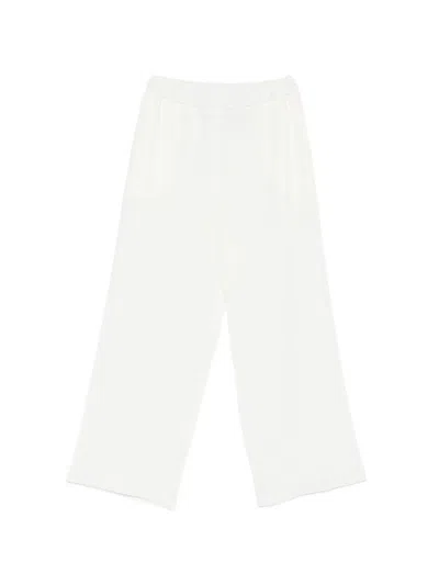 The M Elasticated-waistband Cropped Trousers In White