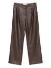 The M Ezia Pleated Trousers In Brown