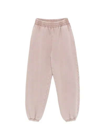 The M Han V-neck Puff-sleeve Cardigan In Pink