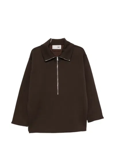 The M Hofu Half-zip Sweatshirt In Brown