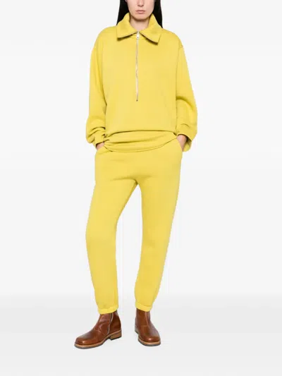 The M Hofu Half-zip Sweatshirt In Yellow