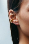 The M Jewelers Bamboo Ear Cuff In Gold, Women's At Urban Outfitters In Gold