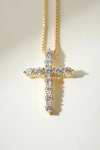 The M Jewelers Bella Pavé Cross Necklace In Gold, Women's At Urban Outfitters In Gold