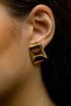 The M Jewelers Bia Curved Earrings In Gold, Women's At Urban Outfitters