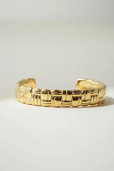 The M Jewelers Bold Weave Cuff In Gold, Women's At Urban Outfitters