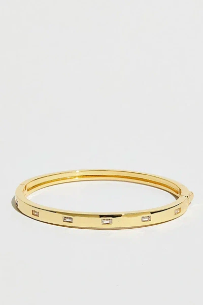 The M Jewelers Cross Stone Stackable Bracelet In Gold Baguette Stone, Women's At Urban Outfitters