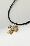 The M Jewelers Izla Cross Choker In Gold, Women's At Urban Outfitters In Gold