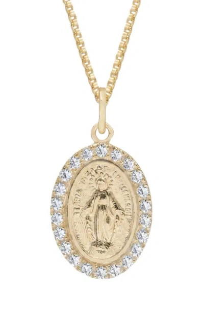 The M Jewelers Oval Mary Pendant Necklace In Gold