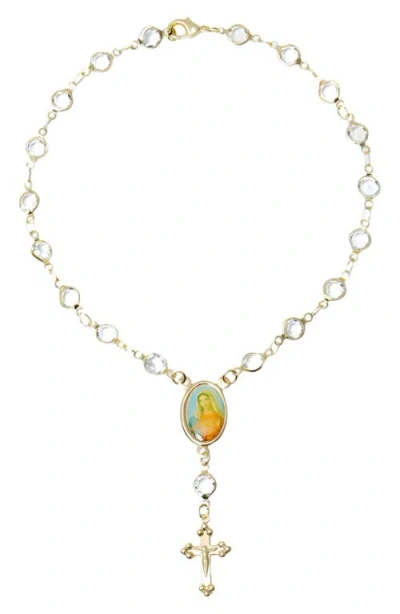 The M Jewelers Rosary Anklet In Silver