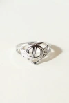 The M Jewelers Silver Cutout Flower Heart Letter Ring, Women's At Urban Outfitters