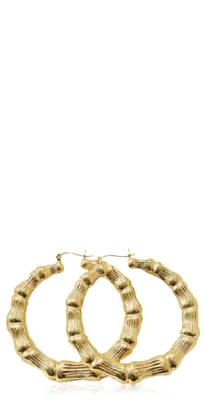 The M Jewelers The Bamboo Hoop Earring In Gold
