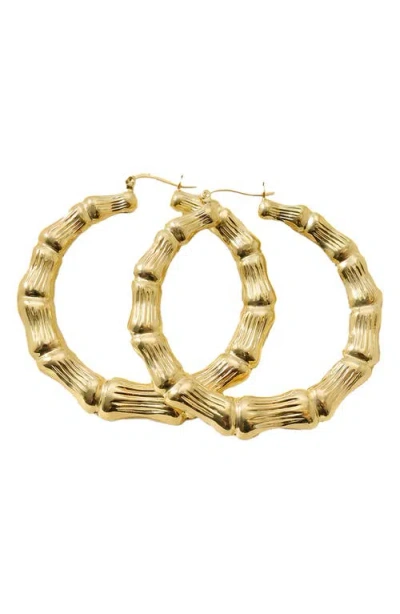 The M Jewelers The Bamboo Hoop Earrings In Gold