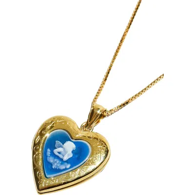 The M Jewelers The Blue Angel Photo Locket Necklace