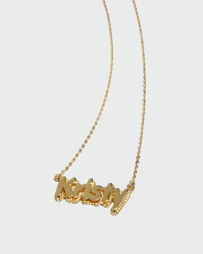 The M Jewelers The Double Plate Bubble Letter Nameplate Necklace