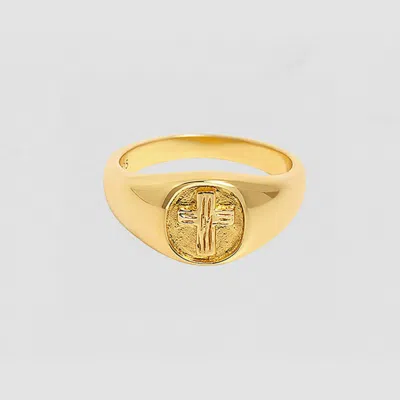The M Jewelers The Embossed Cross Signet Ring