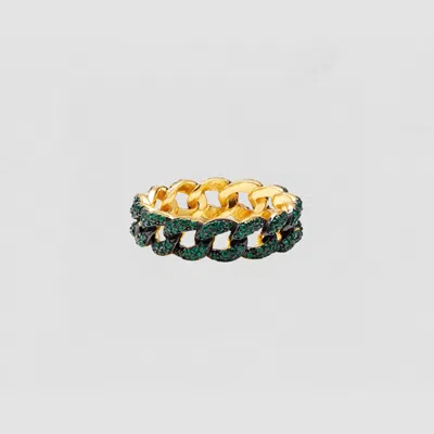 The M Jewelers The Emerald Cuban Link Ring