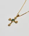 The M Jewelers The Emerald Heart Cross Necklace In Gold