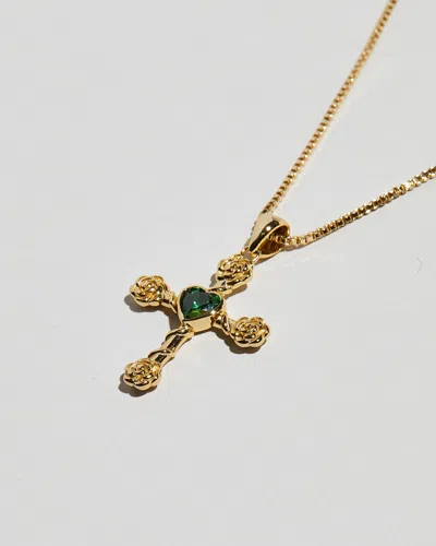The M Jewelers The Emerald Heart Cross Necklace