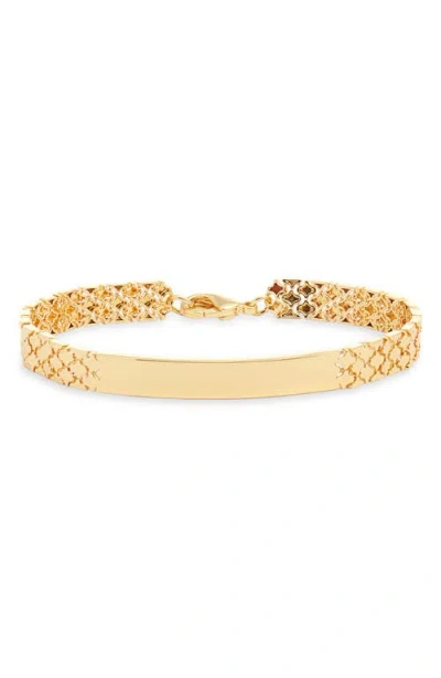 The M Jewelers The Engraveable Id Bracelet In Gold