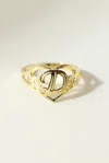The M Jewelers The Gold Cutout Flower Heart Letter Ring