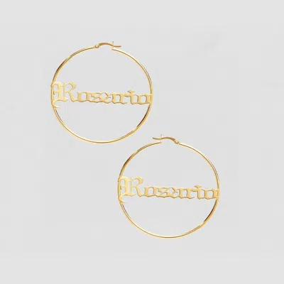 The M Jewelers The Gothic Name Hoops