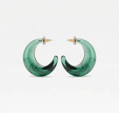 The M Jewelers The Green Resin Hoop Earrings