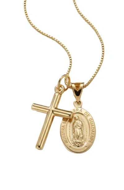 The M Jewelers The Guadalupe Cross Pendant Necklace In Gold