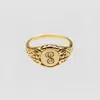 The M Jewelers The Hand Engraved Script Letter Ring