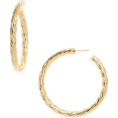 The M Jewelers The Kaia Twist Hoop Earrings In Gold