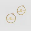 The M Jewelers The Mini Gothic Initial Hoops