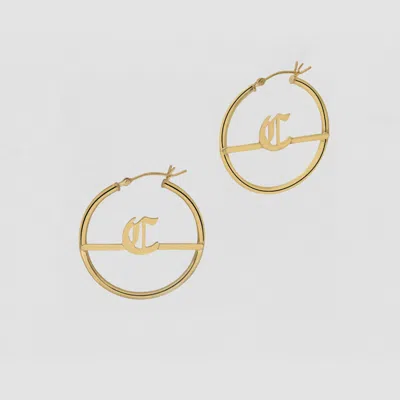 The M Jewelers The Mini Gothic Initial Hoops