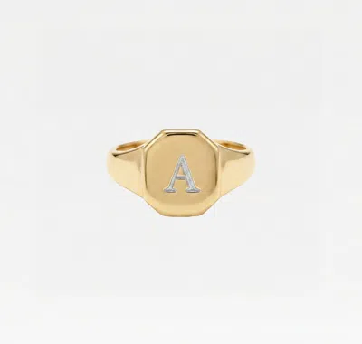 The M Jewelers The Mulberry Block Signet Ring In Gold