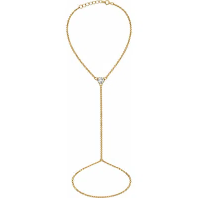 The M Jewelers The Single Stone Hand Chain In Gold