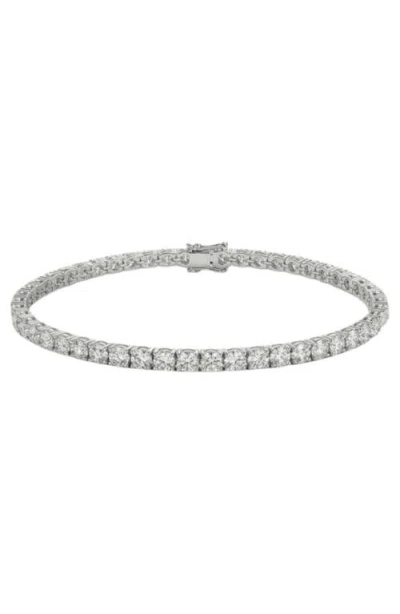 The M Jewelers The Thin Essential Cubic Zirconia Tennis Bracelet In Metallic