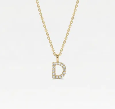 The M Jewelers The Tiny Block Gold & Diamond Initial