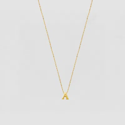 The M Jewelers The Tiny Single Initial Block Necklace