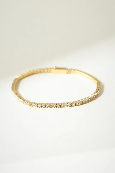 The M Jewelers Thin Essential Tennis Bracelet In Gold, Women's At Urban Outfitters