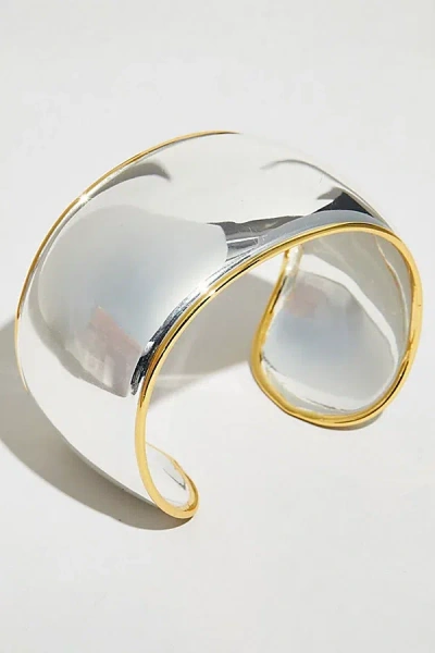 The M Jewelers Two Tone Wide Cuff In Silver, Women's At Urban Outfitters