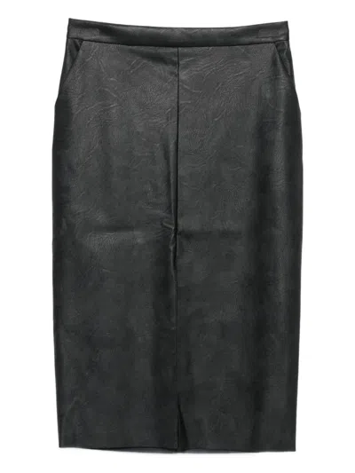 The M Leather Pencil Skirt In Black