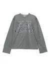 The M Mesh-panel Long-sleeve T-shirt In Gray