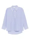 The M Olivia Striped Shirt In Blue