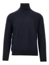 The M Roll-neck Sweater In Blue