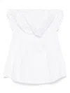 The M Strapless Top In White