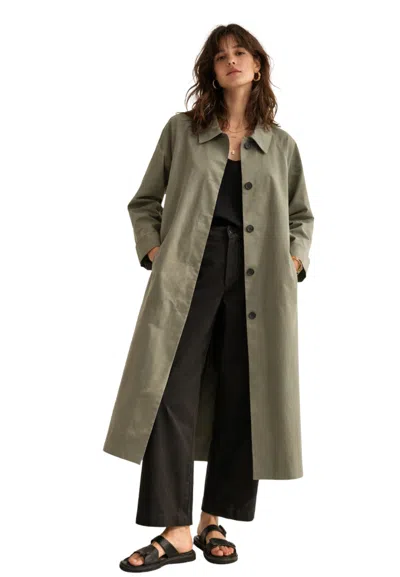 The M Trench Woman  Over In Green