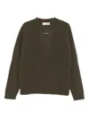 The M V-neck Sweater In Green